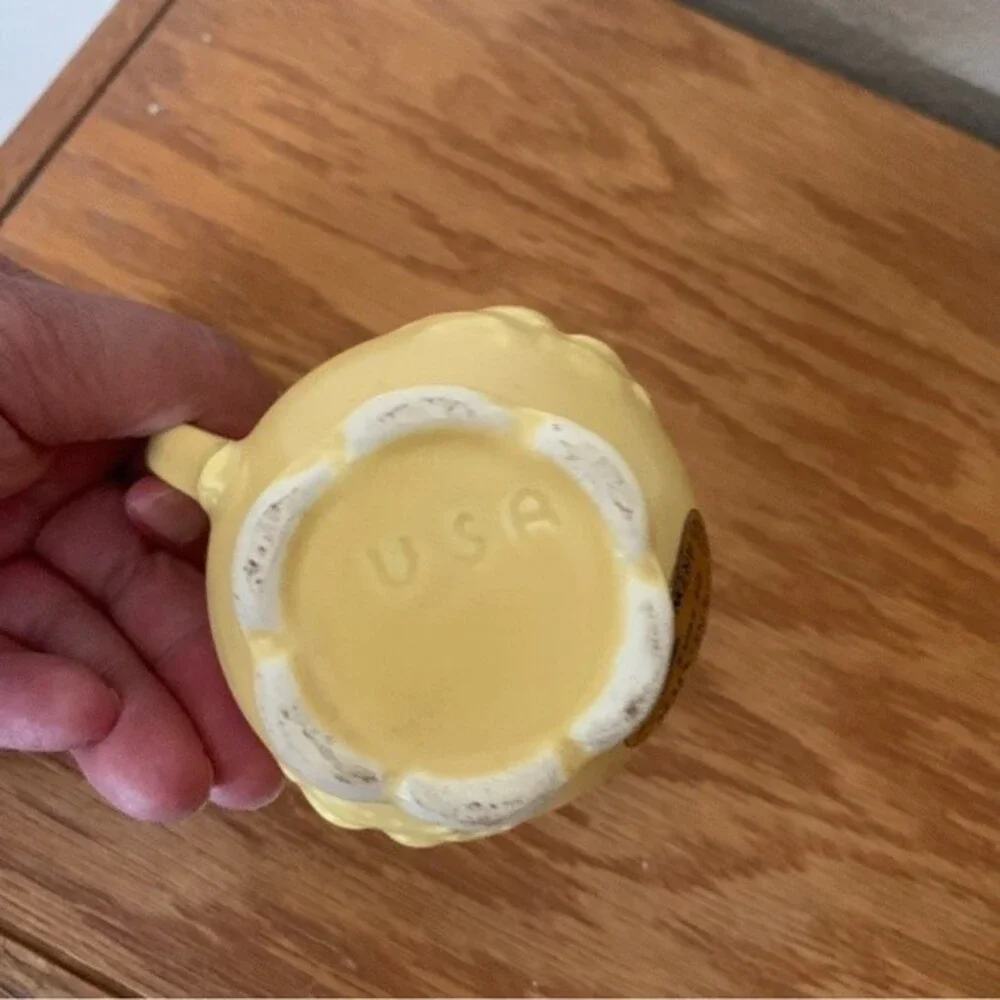 SALE! Vintage Miniature Camark Deluxe Artware Pitcher Vase in Yellow